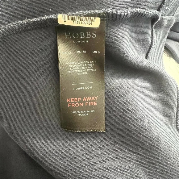 Hobbs London Navy‎ Blue Zip Shoulder Pocket Shift Dress Size US 6 - Picture 10 of 12